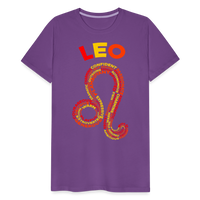 Thumbnail for Men's Power Words Leo Premium T-Shirt - purple