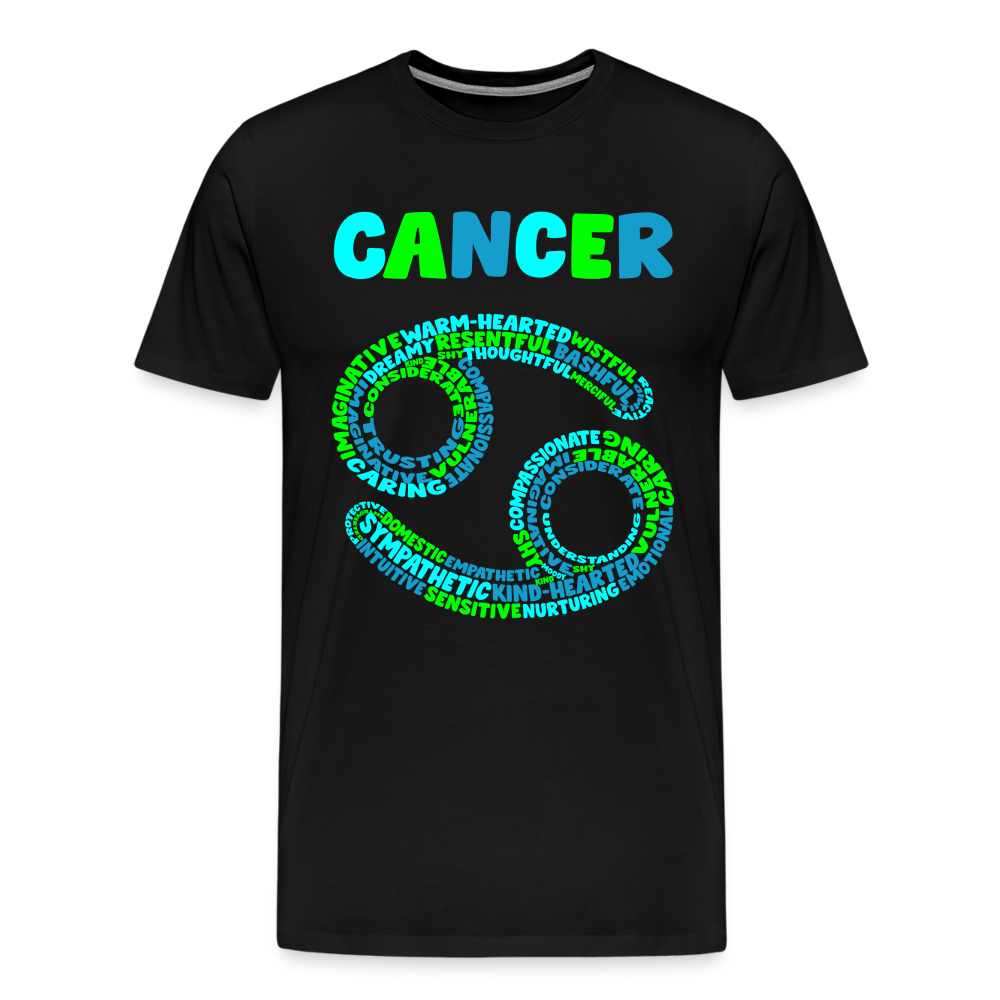 Men's Power Words Cancer Premium T-Shirt - black