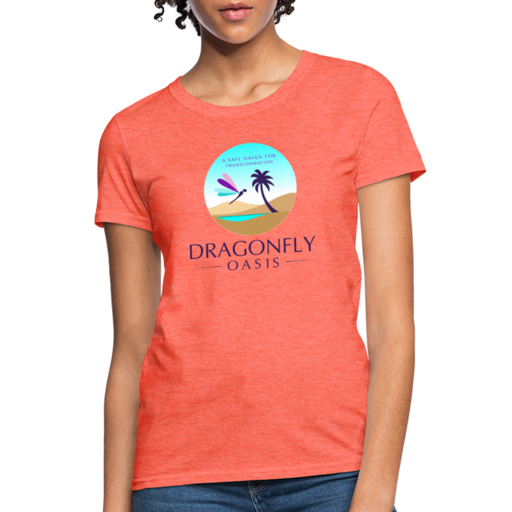 Women's Dragonfly Oasis V.1 Capricorn T-Shirt - heather coral