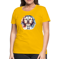 Thumbnail for Women’s Mythical Gemini Premium T-Shirt - sun yellow