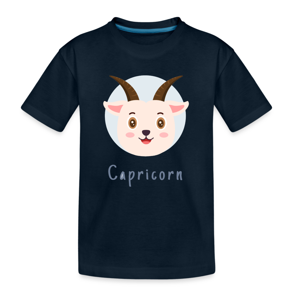 Kid’s Astro Toon Capricorn Premium Organic T-Shirt - deep navy