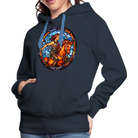 Thumbnail for Women’s Mosaic Sagittarius Premium Hoodie - navy