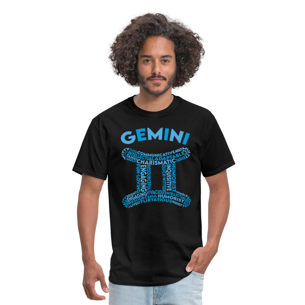 Men's Power Words Gemini Classic T-Shirt - black