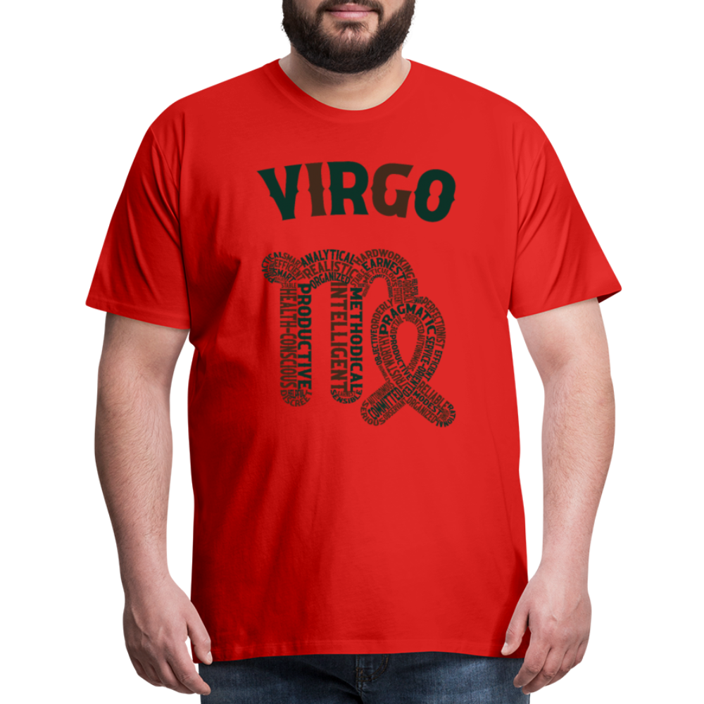 Men's Power Words Virgo Premium T-Shirt - red