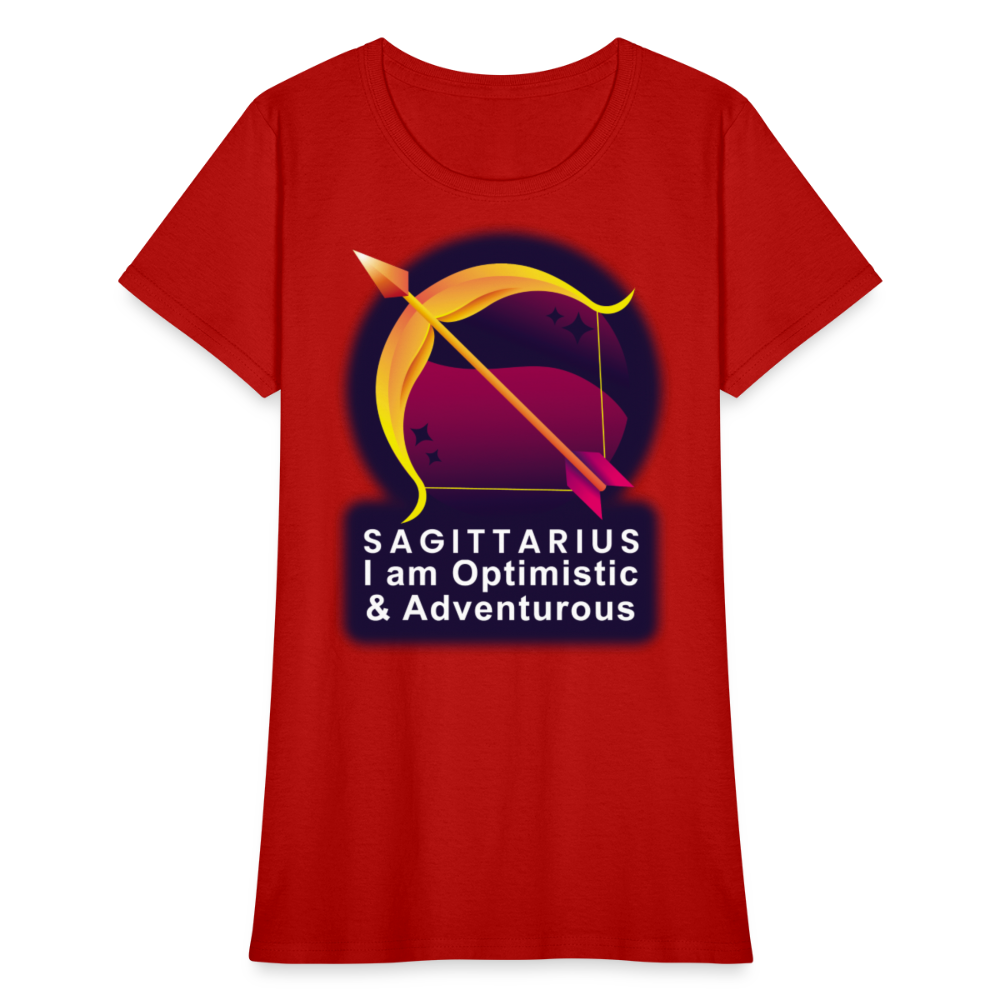 Women's Glow Sagittarius T-Shirt - red