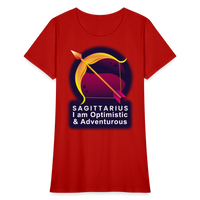 Thumbnail for Women's Glow Sagittarius T-Shirt - red