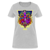 Thumbnail for Women's Cosmic Aries Design T-Shirt - heather gray