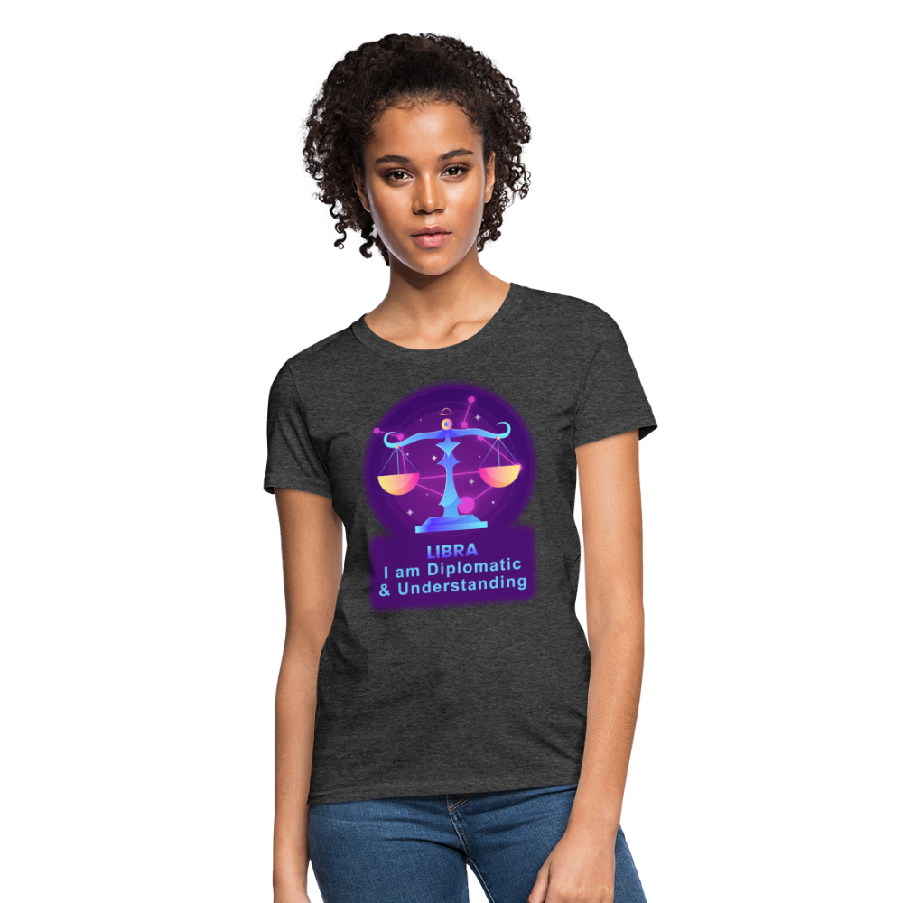 Women's Neon Libra T-Shirt - heather black