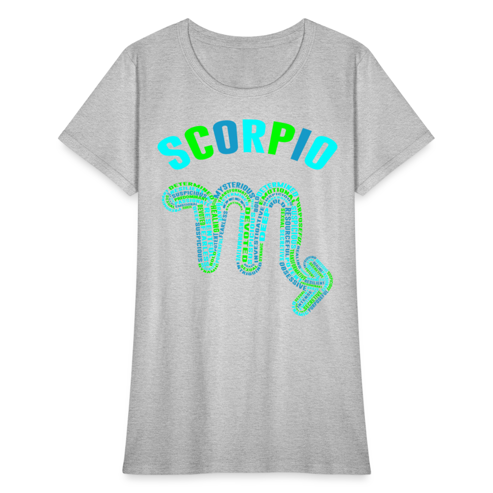 Women's Power Words Scorpio T-Shirt - heather gray