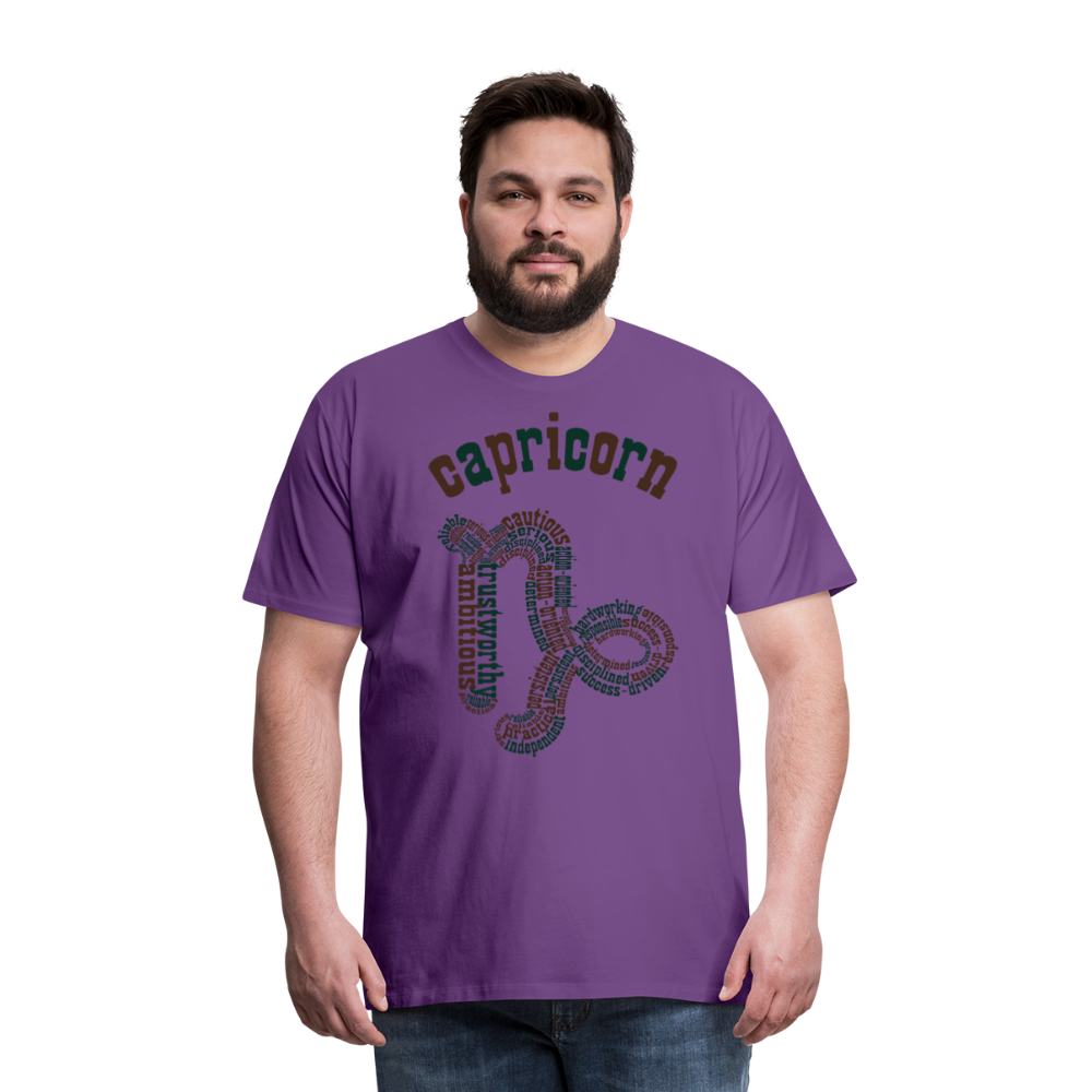 Men's Power Words Capricorn Premium T-Shirt - purple