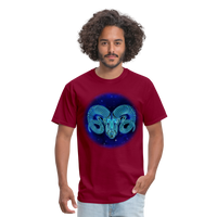 Thumbnail for Men's Stellar Aries Classic T-Shirt - burgundy