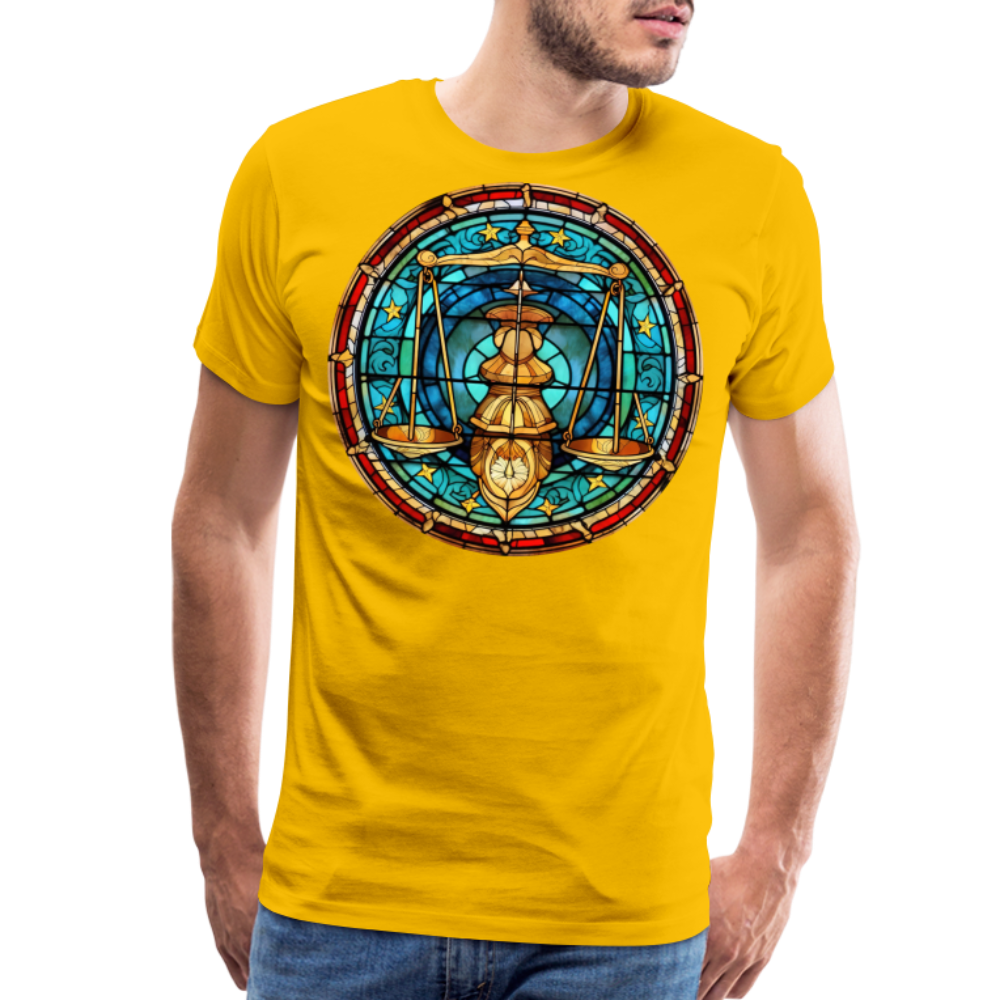 Men's Mosaic Libra Premium T-Shirt - sun yellow