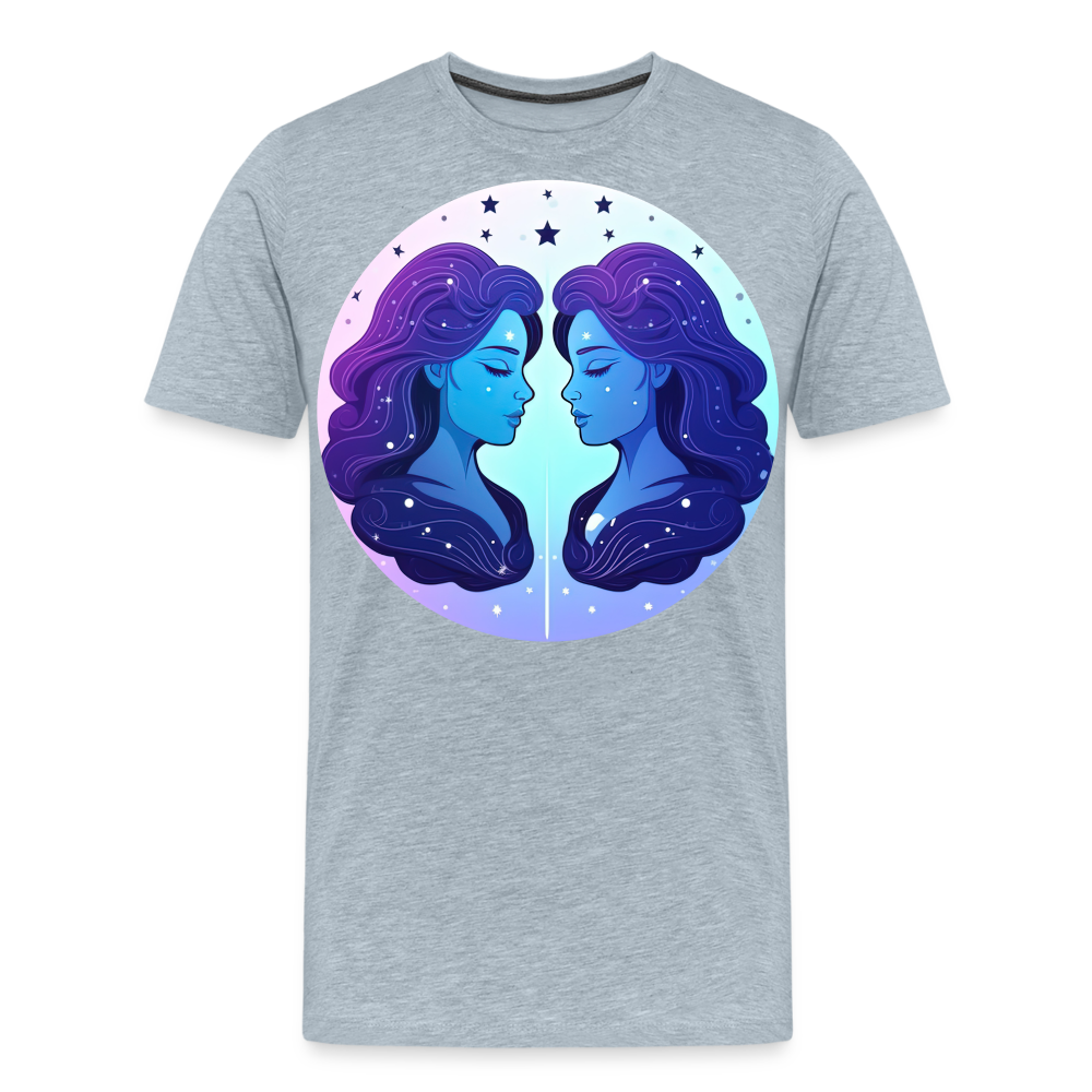 Men's Magic Gemini Premium T-Shirt - heather ice blue