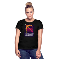 Thumbnail for Women's Glow Sagittarius Relaxed Fit T-Shirt - black