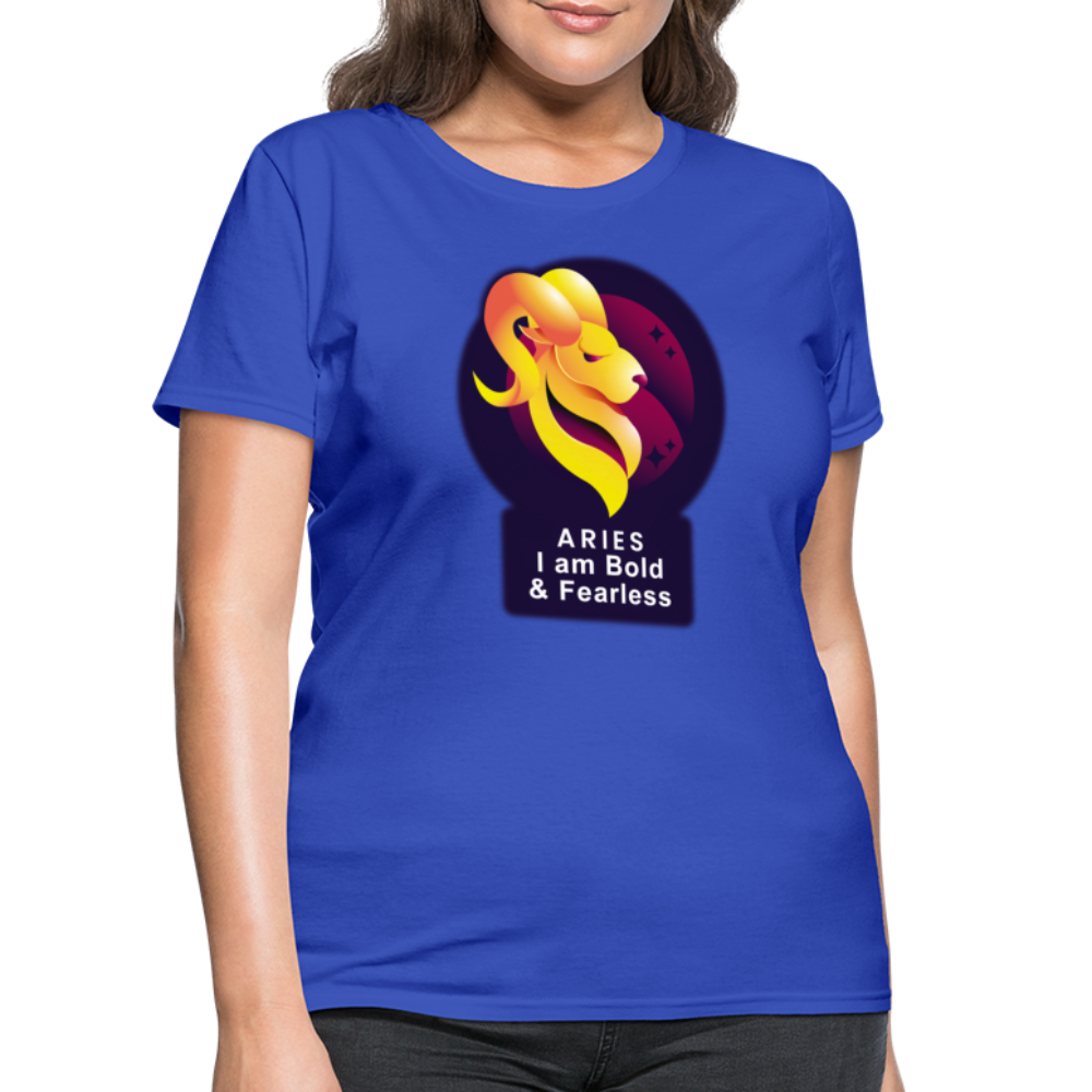 Women's Glow Aries T-Shirt - royal blue