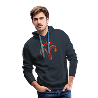 Thumbnail for Men's Power Words Aries Premium Hoodie - navy