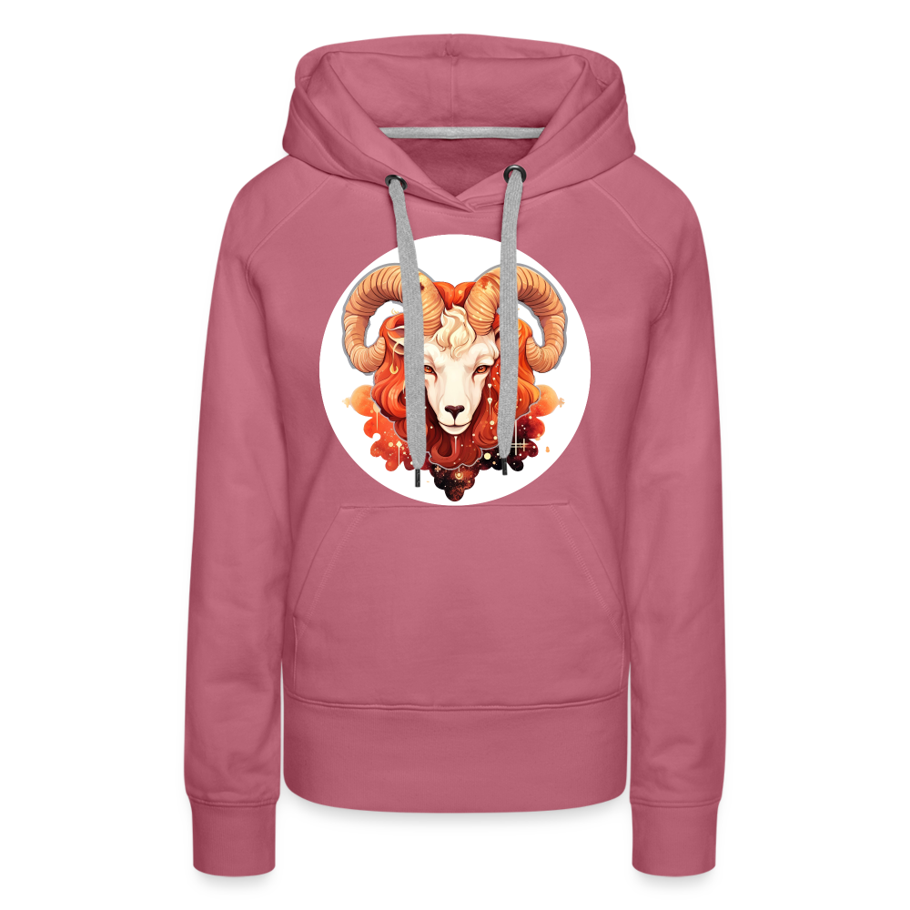 Women’s Symbol Aries Premium Hoodie - mauve