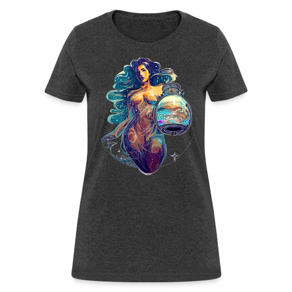 Women's Mythical Aquarius T-Shirt - heather black