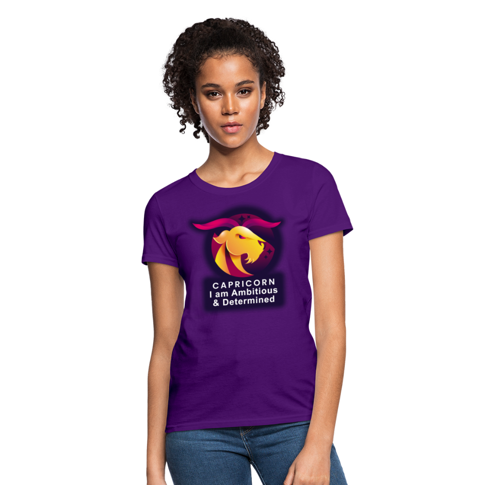 Women's Glow Capricorn T-Shirt - purple