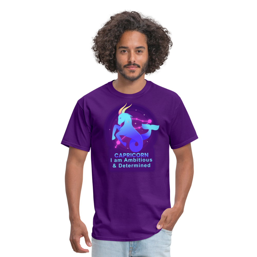 Men's Neon Capricorn Classic T-Shirt - purple