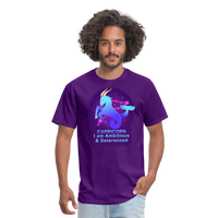 Thumbnail for Men's Neon Capricorn Classic T-Shirt - purple