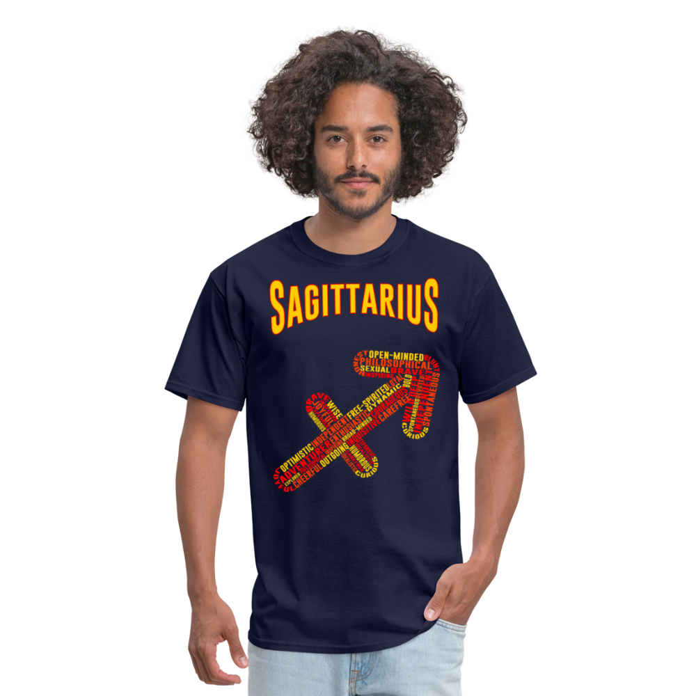 Men's Power Words Sagittarius Classic T-Shirt - navy