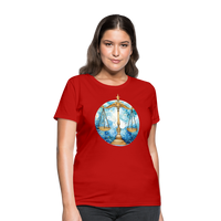 Thumbnail for Women's Mythical Libra T-Shirt - red