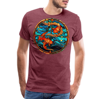 Thumbnail for Men's Mosaic Pisces Premium T-Shirt - heather burgundy