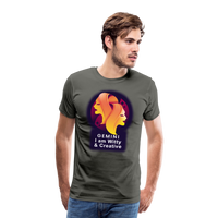 Thumbnail for Men's Glow Gemini Premium T-Shirt - asphalt gray