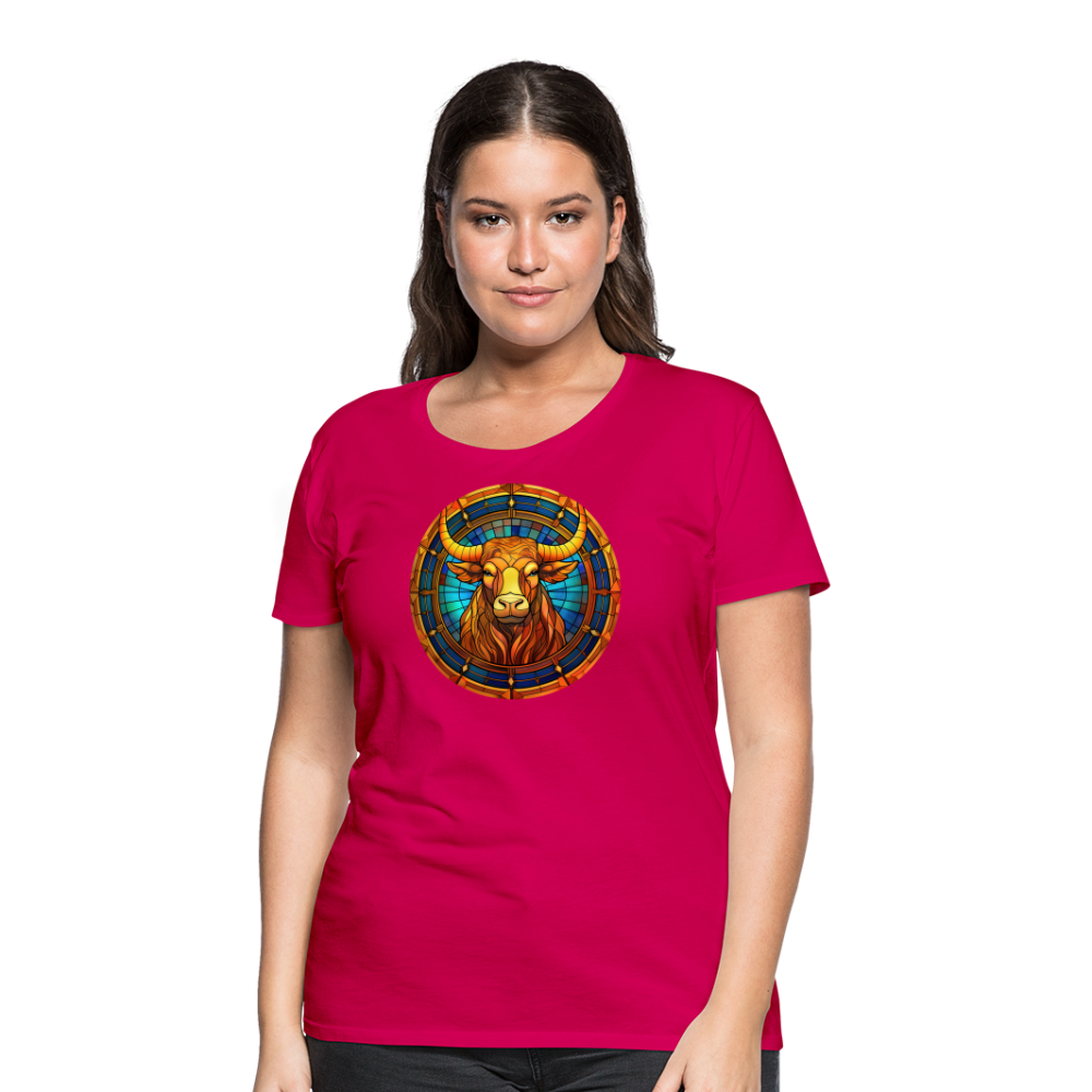 Women’s Mosaic Taurus Premium T-Shirt - dark pink