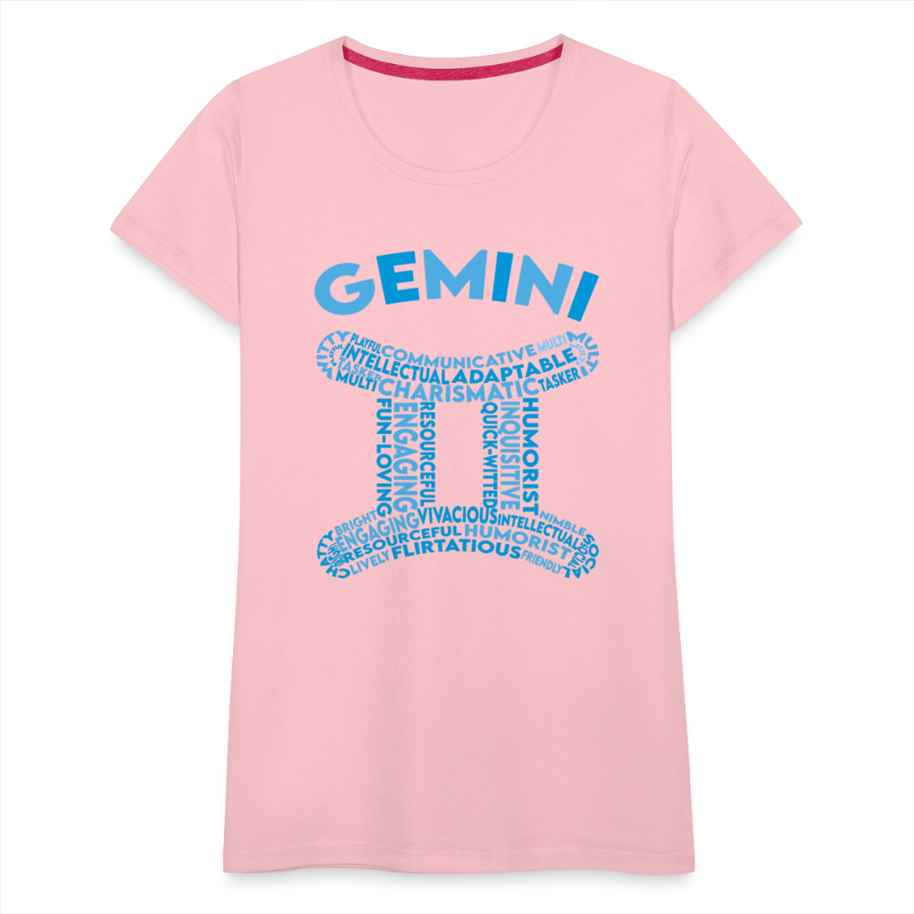 Women's Power Words Gemini Premium T-Shirt - pink