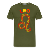 Thumbnail for Men's Power Words Leo Premium T-Shirt - olive green