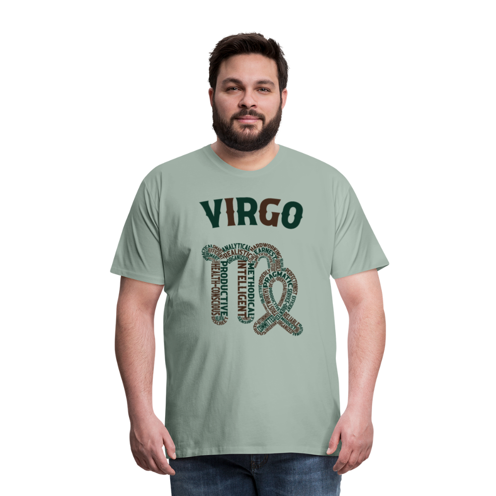 Men's Power Words Virgo Premium T-Shirt - steel green