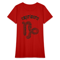 Thumbnail for Women's Power Words Capricorn T-Shirt - red