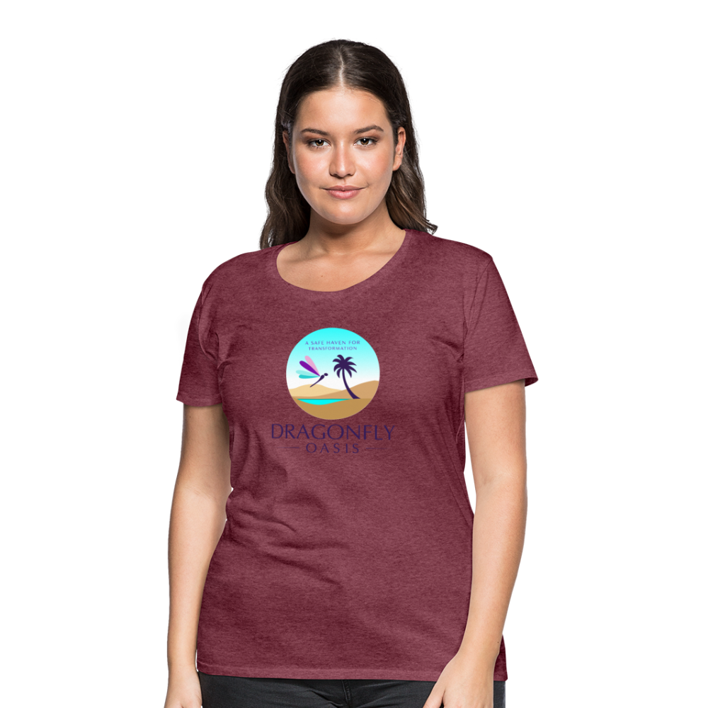 Women's Dragonfly Oasis V.1 Premium T-Shirt - heather burgundy