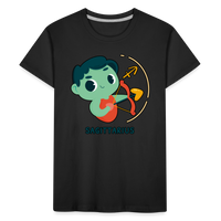 Thumbnail for Kid’s Cartoony Sagittarius Premium Organic T-Shirt - black