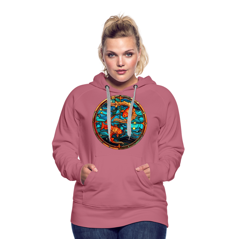 Women’s Mosaic Pisces Premium Hoodie - mauve