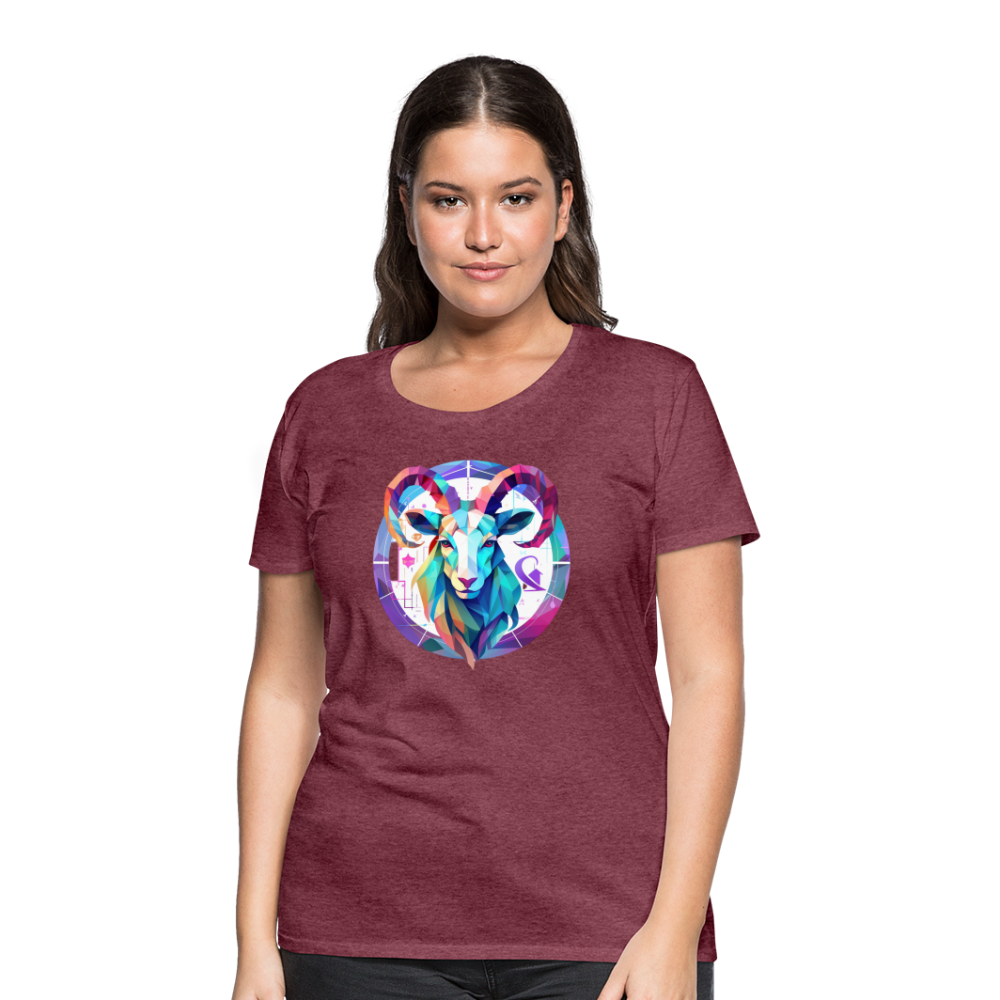 Women’s Mythical Aries Premium T-Shirt - heather burgundy