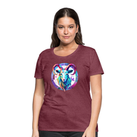 Thumbnail for Women’s Mythical Aries Premium T-Shirt - heather burgundy