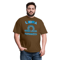 Thumbnail for Men's Power Words Libra Classic T-Shirt - brown