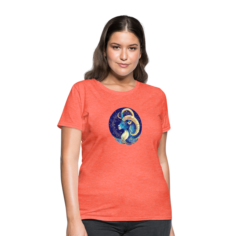 Women's Mythical Capricorn T-Shirt - heather coral