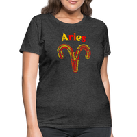 Thumbnail for Women's Power Words Aries T-Shirt - heather black