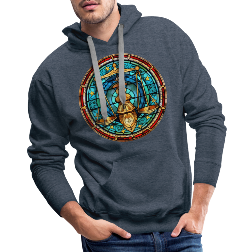 Men’s Mosaic Libra Premium Hoodie - heather denim