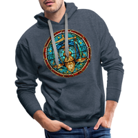 Thumbnail for Men’s Mosaic Libra Premium Hoodie - heather denim