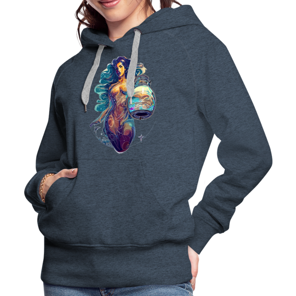 Women’s Mythical Aquarius Premium Hoodie - heather denim