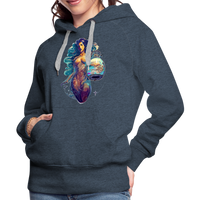 Thumbnail for Women’s Mythical Aquarius Premium Hoodie - heather denim