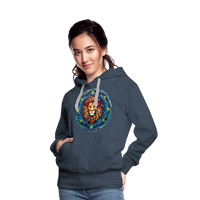 Thumbnail for Women’s Mosaic Leo Premium Hoodie - heather denim