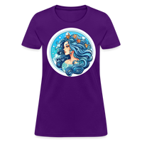 Thumbnail for Women's Symbol Aquarius T-Shirt - purple