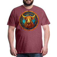 Thumbnail for Men's Mosaic Taurus Premium T-Shirt - heather burgundy