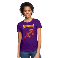 Thumbnail for Women's Power Words Sagittarius T-Shirt - purple